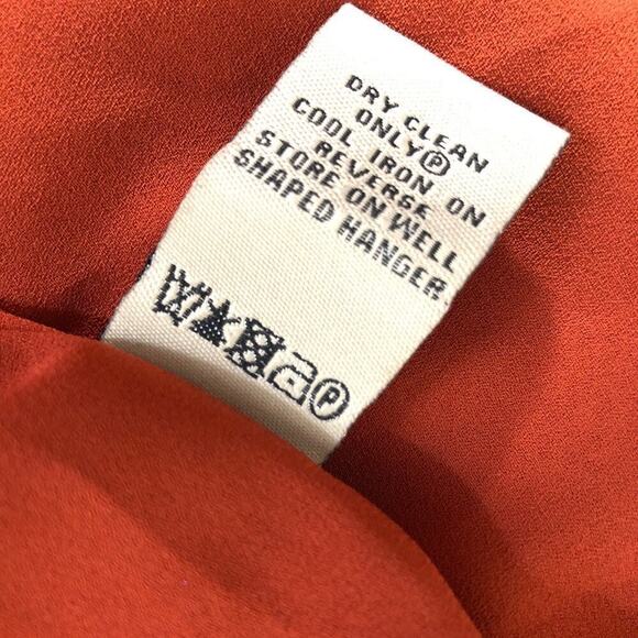 Thurley Golders Dress Paisley Boho Long Balloon Sleeve V-Neck A-Line Midi Red 4 - Picture 12 of 13